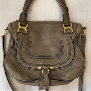 Gorgeous Medium Chloe Marcie Handbag - Taupe